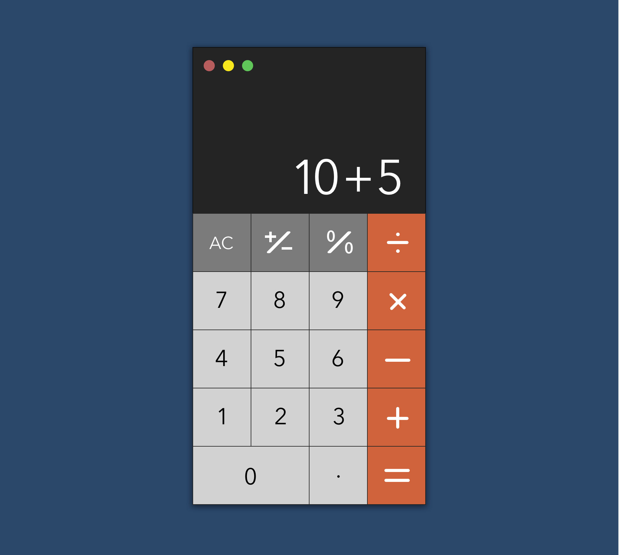 calculator mock